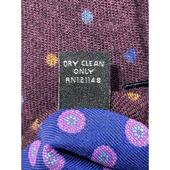 Ted Baker 100% Wool Polka Dot Knit Necktie in Purple - Picture 5 of 5